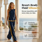 Casual Sleeveless Colorblock Top & Wide-Leg Pants Set