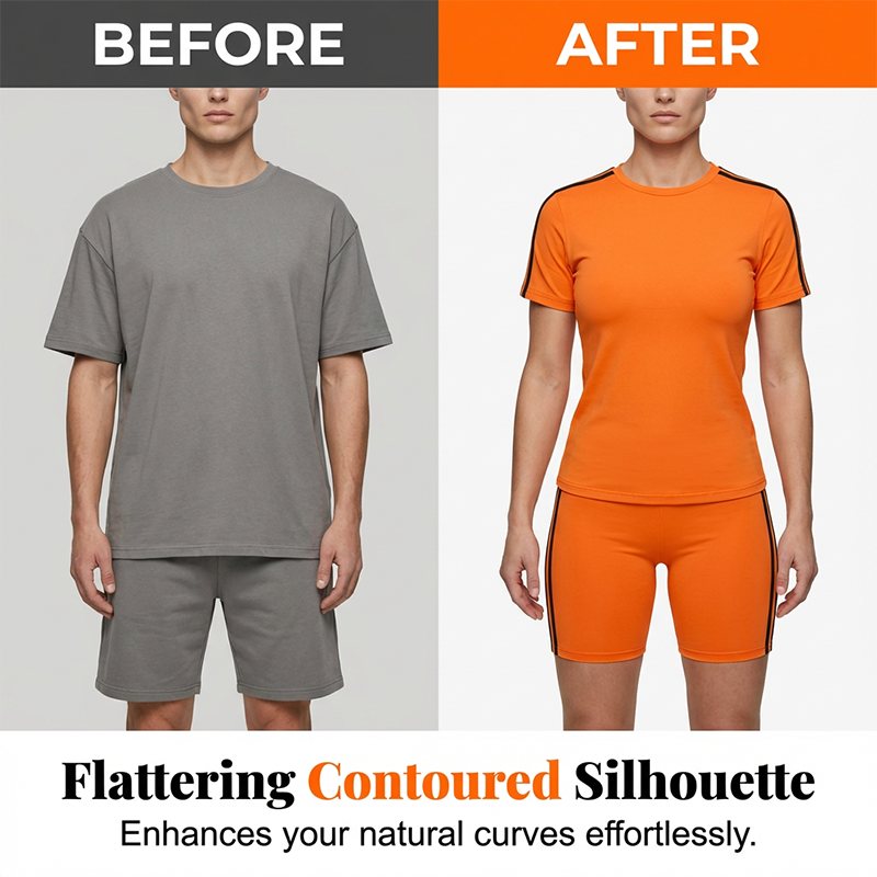 Women's Casual Short-Sleeve Top and Shorts Set
