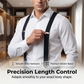 Classic Unisex Adjustable Elastic 4-Clip Suspenders