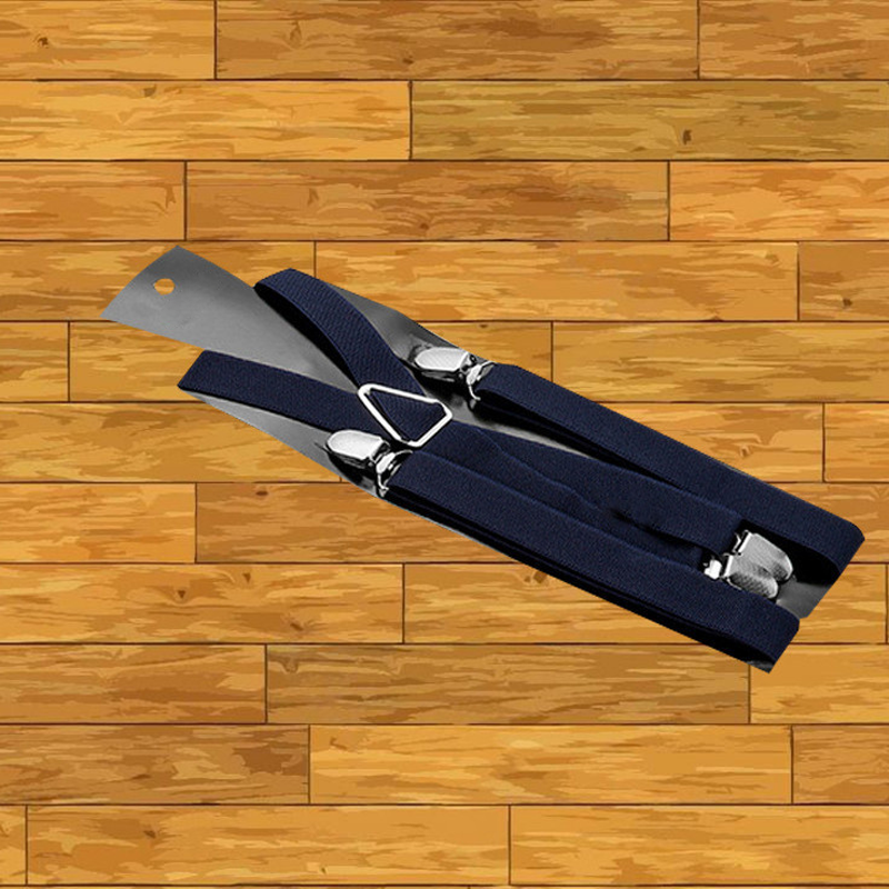 Classic Unisex Adjustable Elastic 4-Clip Suspenders
