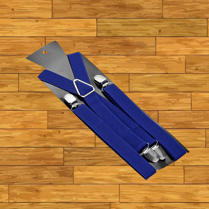 Classic Unisex Adjustable Elastic 4-Clip Suspenders