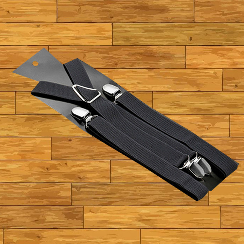 Classic Unisex Adjustable Elastic 4-Clip Suspenders