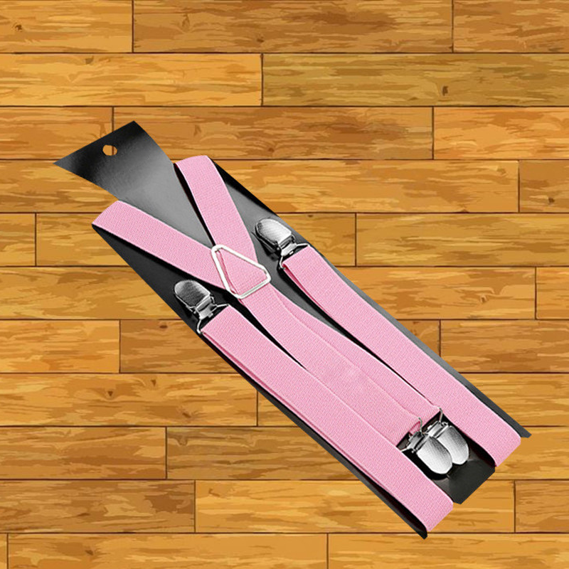 Classic Unisex Adjustable Elastic 4-Clip Suspenders