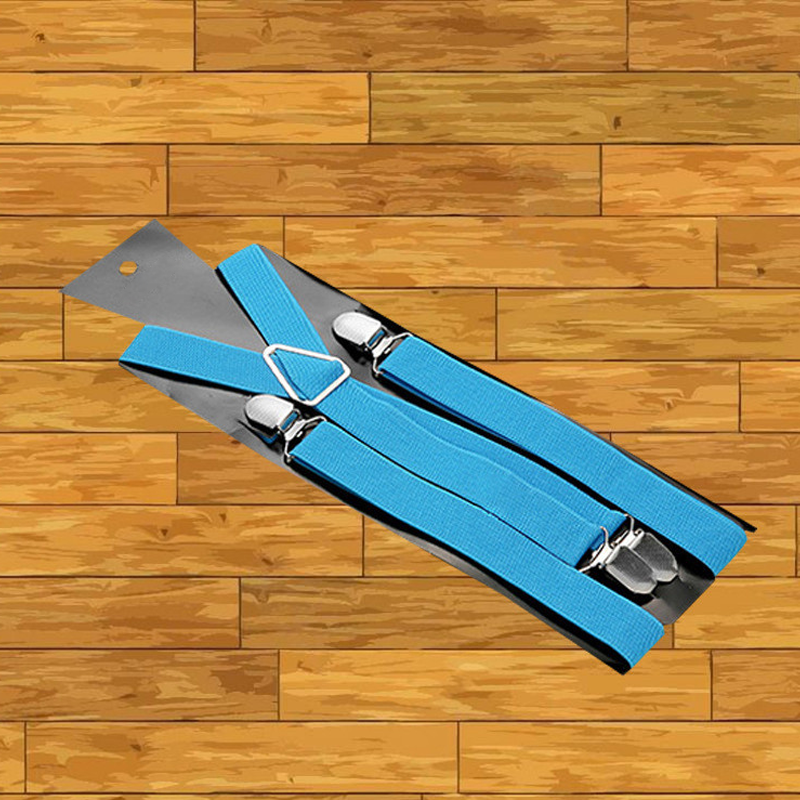 Classic Unisex Adjustable Elastic 4-Clip Suspenders