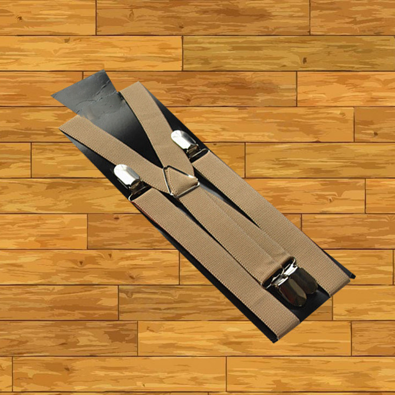 Classic Unisex Adjustable Elastic 4-Clip Suspenders