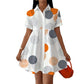 Women's Short Sleeve Collared A-Line Dress