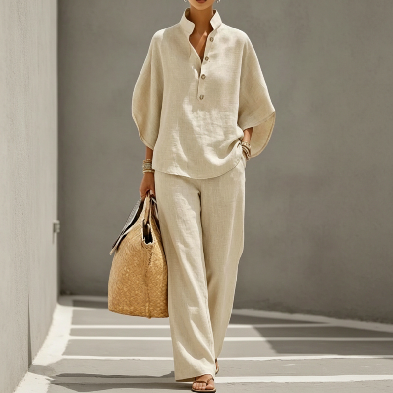 ⌛Limited Time Sale 50% OFF🔥Women‘s Stand-Collar Top & Pants Set – Chic, Versatile, Effortlessl
