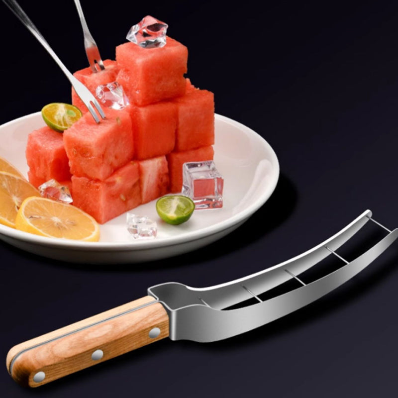 Quick-Cut Stainless Steel Watermelon Cube Slicer