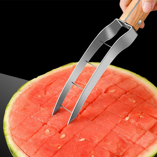 Quick-Cut Stainless Steel Watermelon Cube Slicer