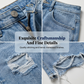 Women's Ripped High-Waist Denim Bermuda Shorts