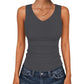 Women's V-Neck Ribbed Knit Tank Top
