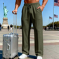 📢📢40% OFF !! ⏰Men's Elastic Waist Drawstring Straight Leg Pants