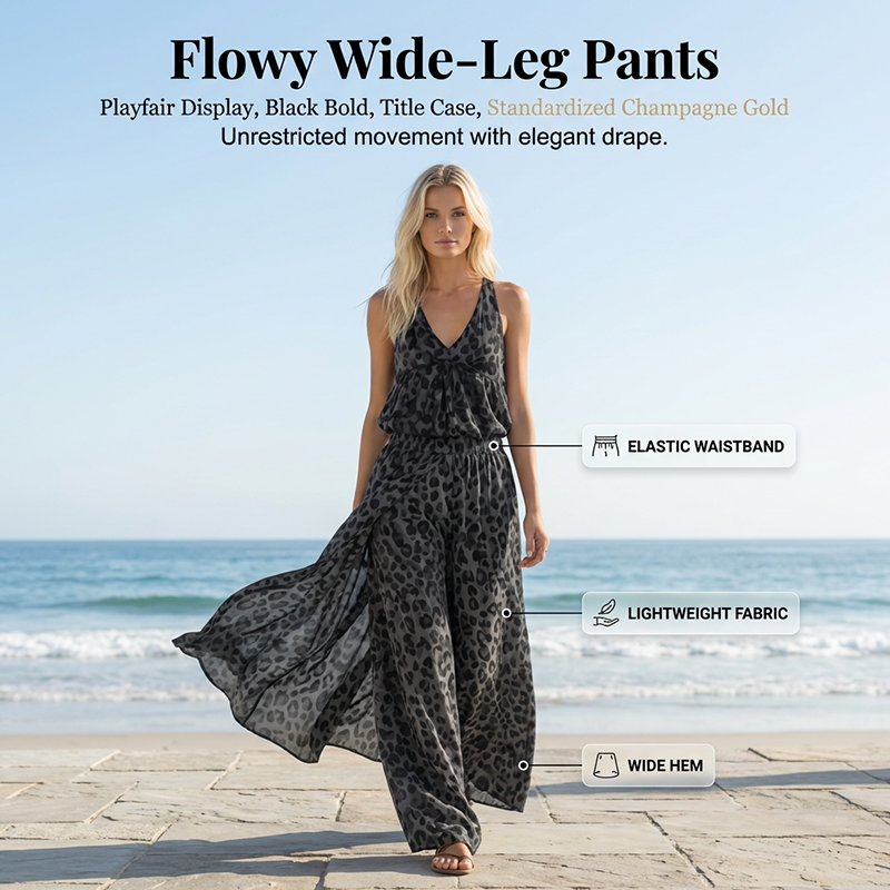 ⏰🔥LIMITED TIME 50% OFF! 💃 Sleeveless Halter Top & Wide-Leg Pants Set – Flowy, Comfortable & Effortlessly Chic ✨🌿