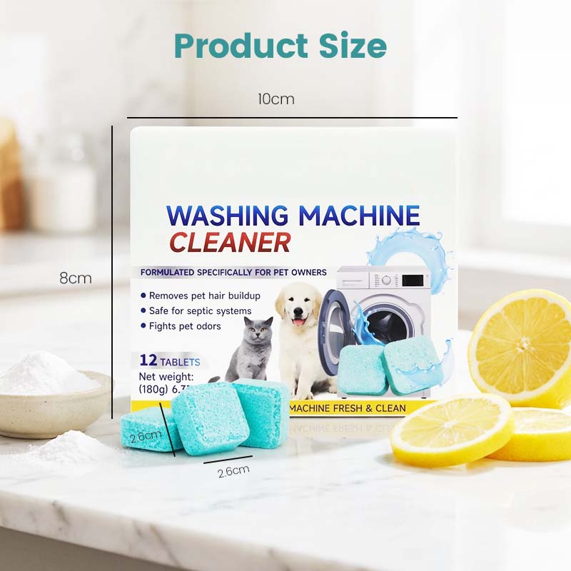 ⏰Last Day Special Price:$14.99!!!🛡️🌸Washing Machine Cleaner – 12 tablets, deep cleans inner tank & pet hair. Removes odours. No mess, just drop & run. 🧼✨