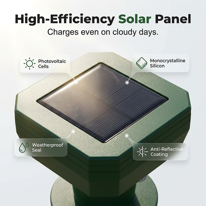 🔥Limited-time offer-Solar Powered Ultrasonic Mole Repeller Stake