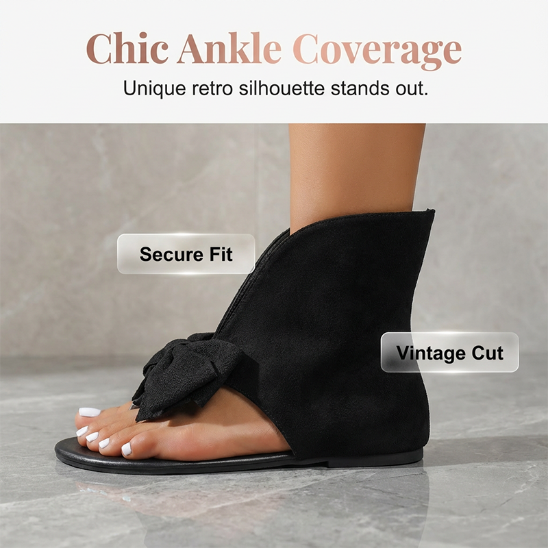 📢📢40% OFF !! ⏰Retro Sweet Split-Toe Sandalswith Big Bow
