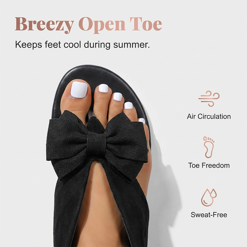 📢📢40% OFF !! ⏰Retro Sweet Split-Toe Sandalswith Big Bow