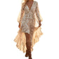 Women's Floral V-Neck High-Low Dress