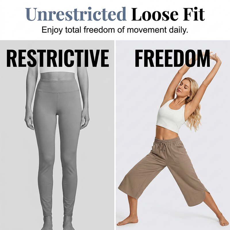 🥳SUMMER HOT SALE🥳💞50K+ SOLD!💥50% OFF! 🔥2026 New Collection Women's Solid-Color Loose-Fit Cropped Pants🔥