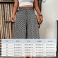 Women's Smocked High Waist Wide-Leg Capri Pants