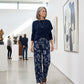 Women's Bohemian Print Drawstring Wide-Leg Pants