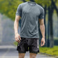 Men's Cooling Short-Sleeve Shirt and Shorts Sports Set