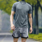 Men's Cooling Short-Sleeve Shirt and Shorts Sports Set