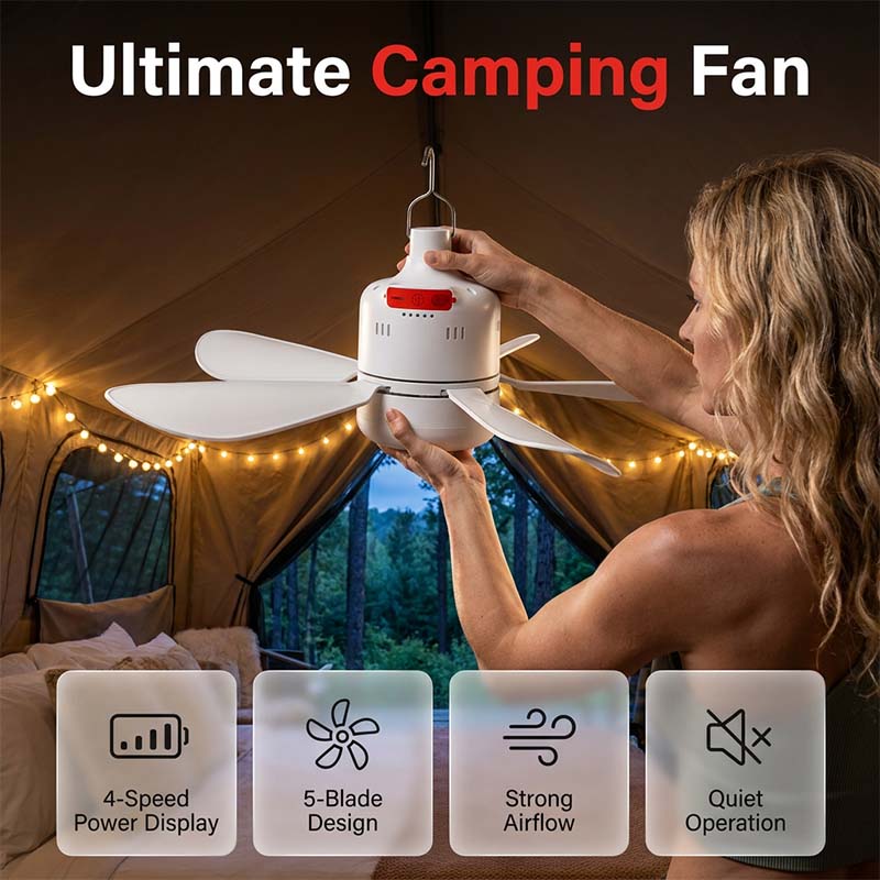 2-in-1 Wireless Camping Fan & Light