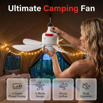 2-in-1 Wireless Camping Fan & Light