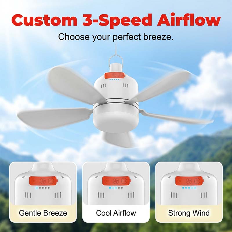 2-in-1 Wireless Camping Fan & Light