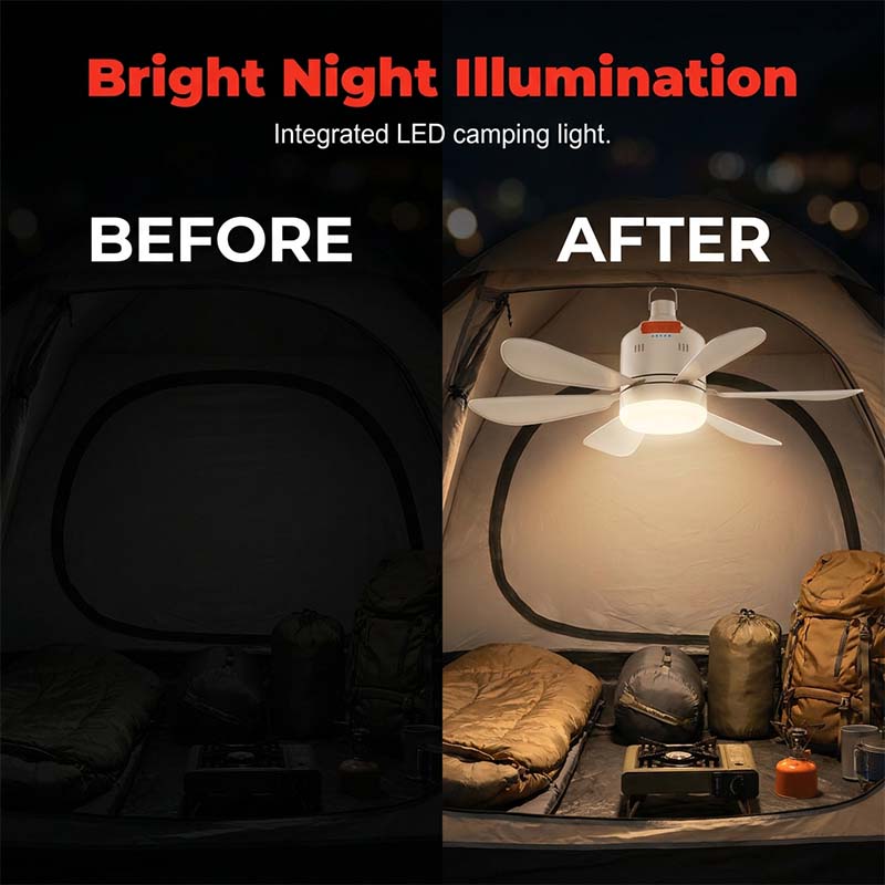 2-in-1 Wireless Camping Fan & Light