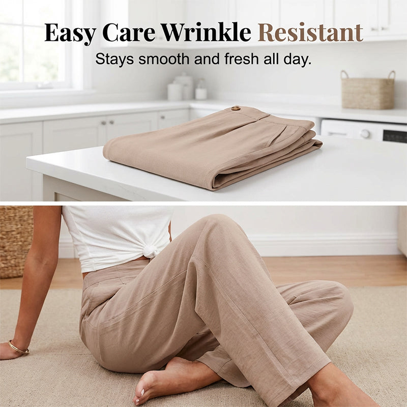 Women's High Waist Wide-Leg Casual Pants
