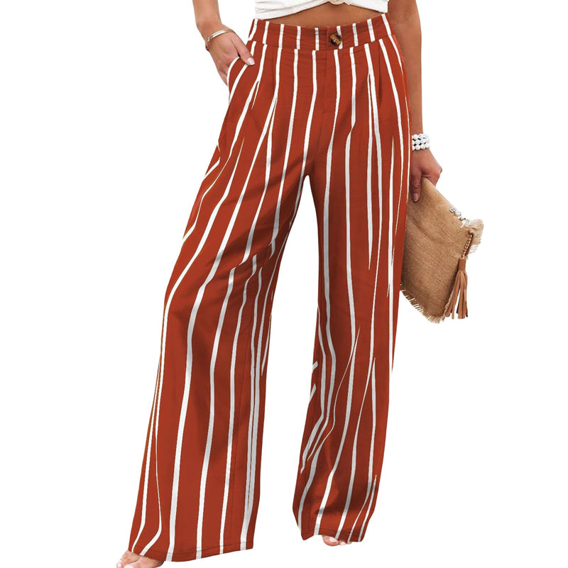 Women's High Waist Wide-Leg Casual Pants