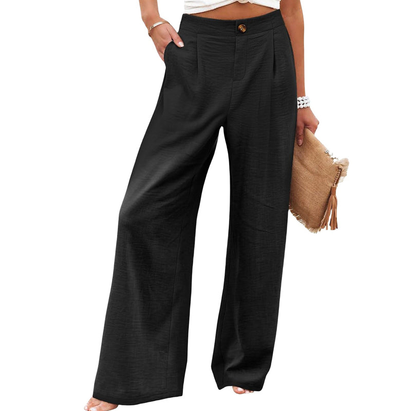 Women's High Waist Wide-Leg Casual Pants