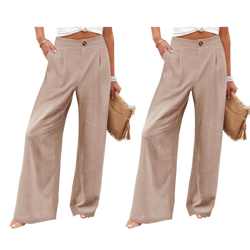 Women's High Waist Wide-Leg Casual Pants