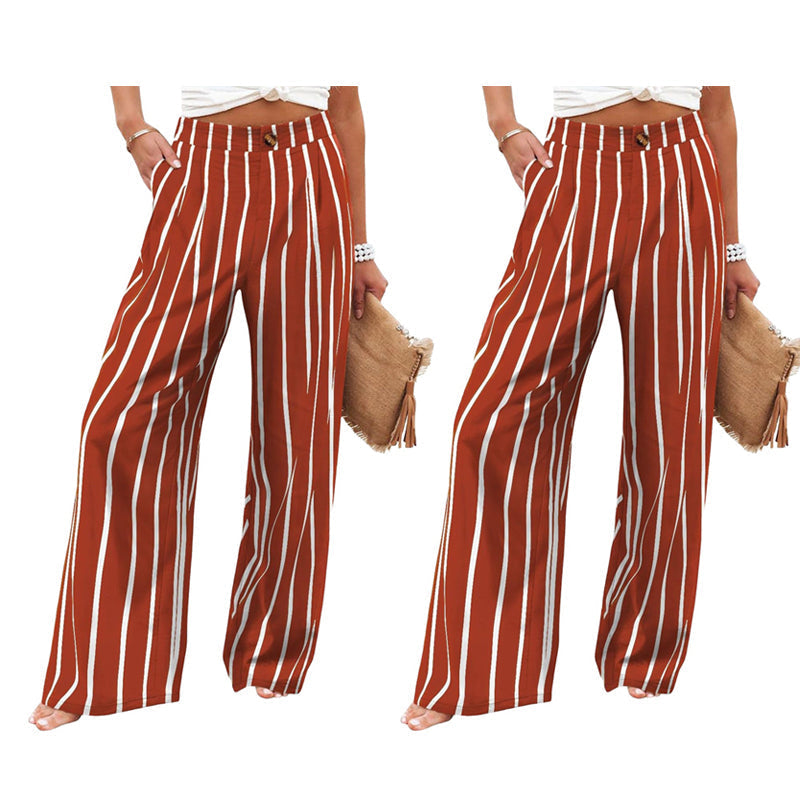 Women's High Waist Wide-Leg Casual Pants