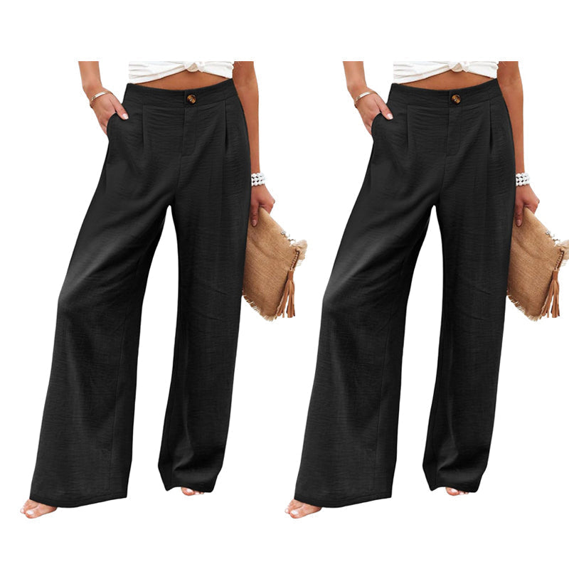 Women's High Waist Wide-Leg Casual Pants