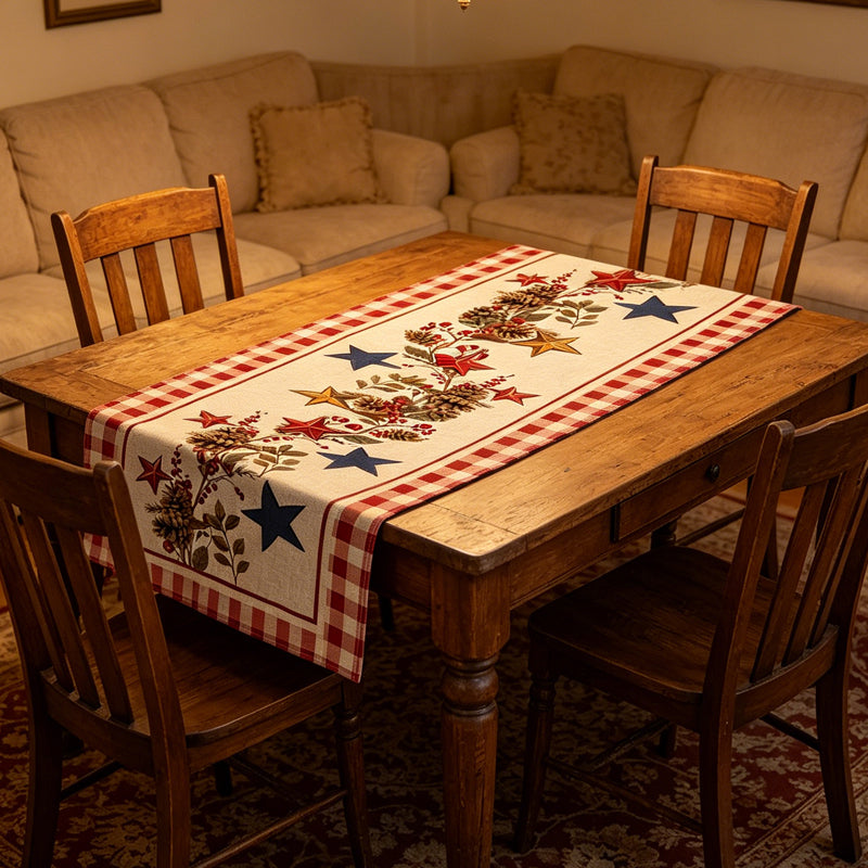 Vintage Independence Day Table Runner