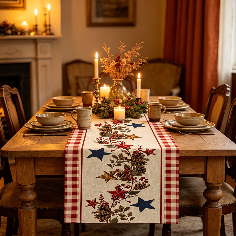 Vintage Independence Day Table Runner