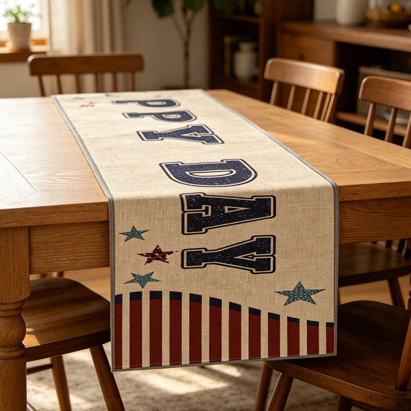 Vintage Independence Day Table Runner