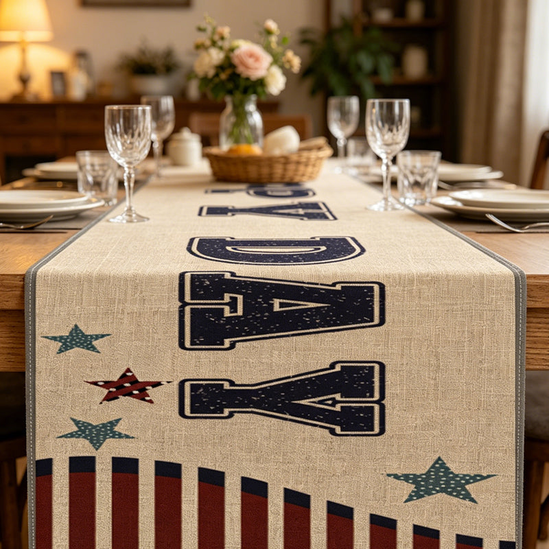 Vintage Independence Day Table Runner