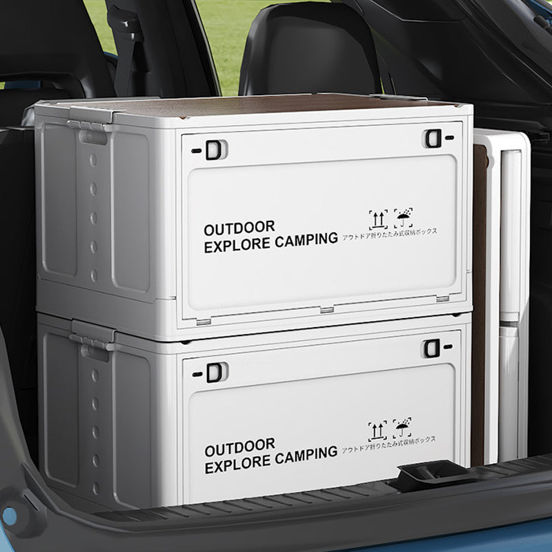 🔥Limited-time offer-Collapsible Camping Storage Box with Wooden Lid