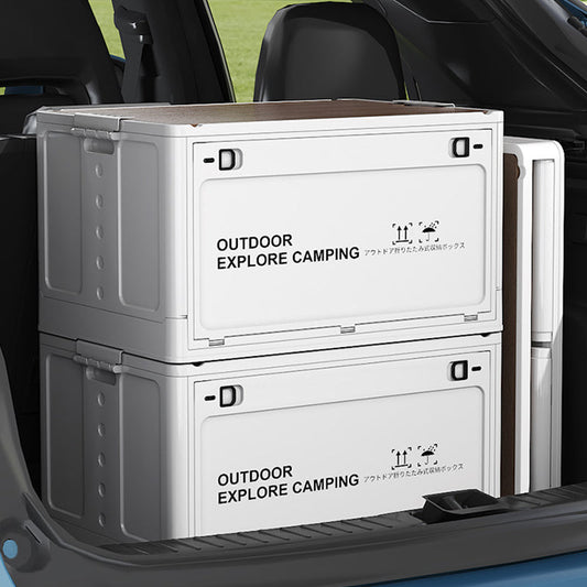 🔥Limited-time offer-Collapsible Camping Storage Box with Wooden Lid
