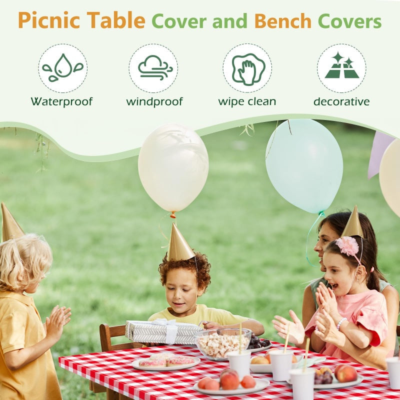 6FT Waterproof Picnic Table Cover - 3PCS/Set