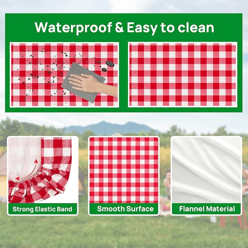 6FT Waterproof Picnic Table Cover - 3PCS/Set