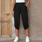 Women's Casual Elastic Waist Capri Pants