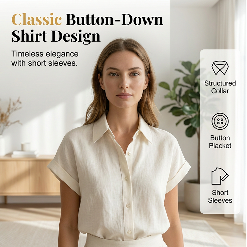 Elegant Two-Piece Shirt & Wide-Leg Pants Set