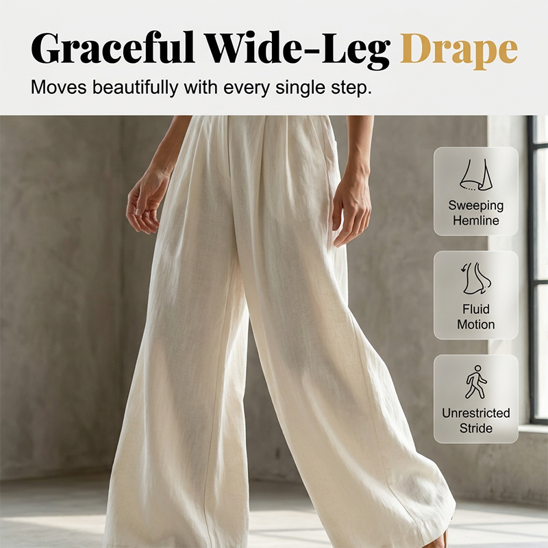 Elegant Two-Piece Shirt & Wide-Leg Pants Set
