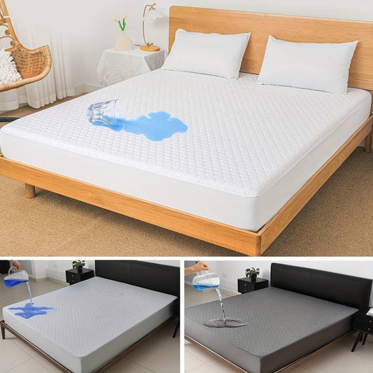 ⏰🔥LIMITED TIME 50% OFF! 🌤️ Waterproof Quilted Mattress Cover & Pillowcases Set – Protect, Comfort & Easy to Clean ✨🛏️