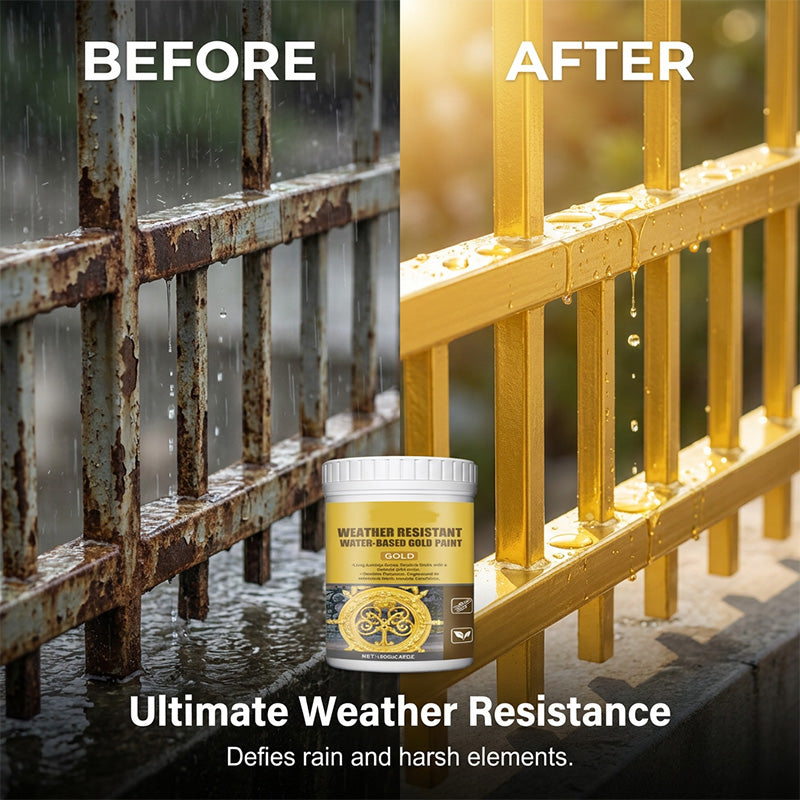 🏆 Last Day Special Price £9.99 ! 🔥 Buy more save more 🎁 Weather-resistant, water-based gold paint